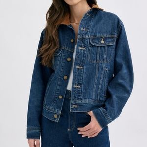 Aritzia Denim Forum - Monroe Storm Rider Denim Jacket Medium Fleece lined